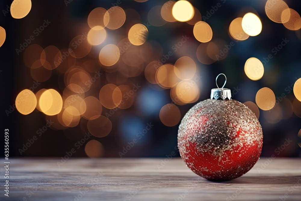 Christmas Baubles And Blurred Shiny Lights banner with text space greeting card Christmas Baubles And Blurred Shiny Lights banner with text space greeting card