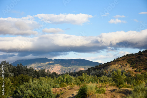 Scenic view of landscape against sky in the countryside. Setif, Algeria