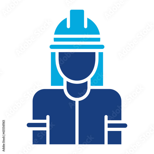 Factory Worker Woman Icon