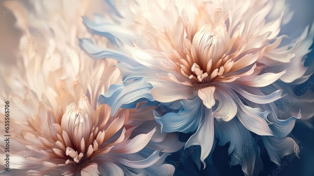 Obraz premium Abstract floral design in pastel colors for prints, Postcards or wallpaper.