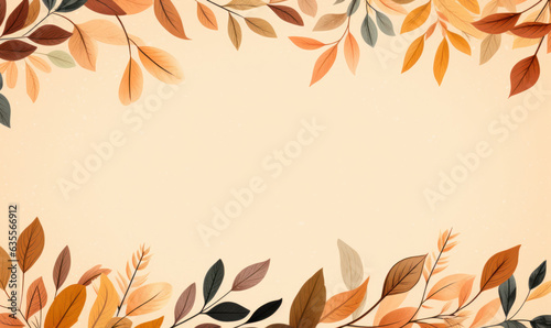 autumn foliage frame