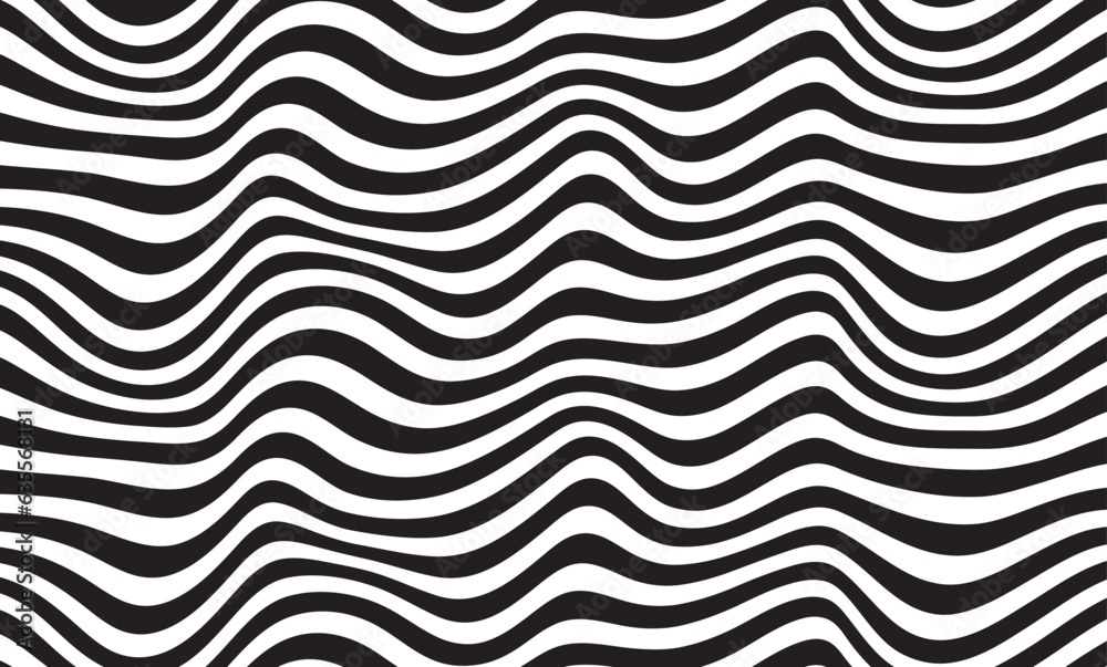 Background with wavy lines. Twisted duo tone backgrounds. Abstract pattern from lines, halftone effect. Black and white texture. Minimalist design template for poster, banner, cover, postcard. Background with wavy lines. Twisted duo tone backgrounds. Abstract pattern from lines, halftone effect. Black and white texture. Minimalist design template for poster, banner, cover, postcard.
