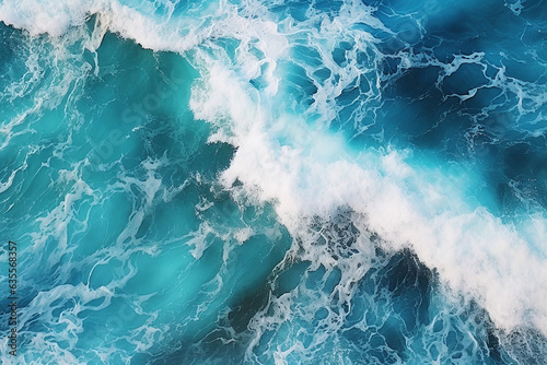 Ocean waves viewed from above
