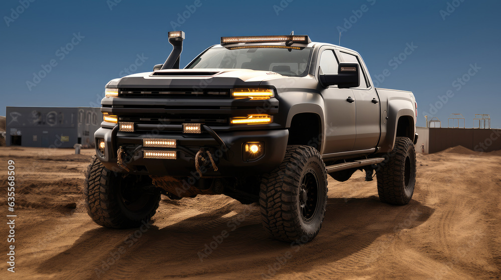 Modern pickup truck. Modern pickup truck.