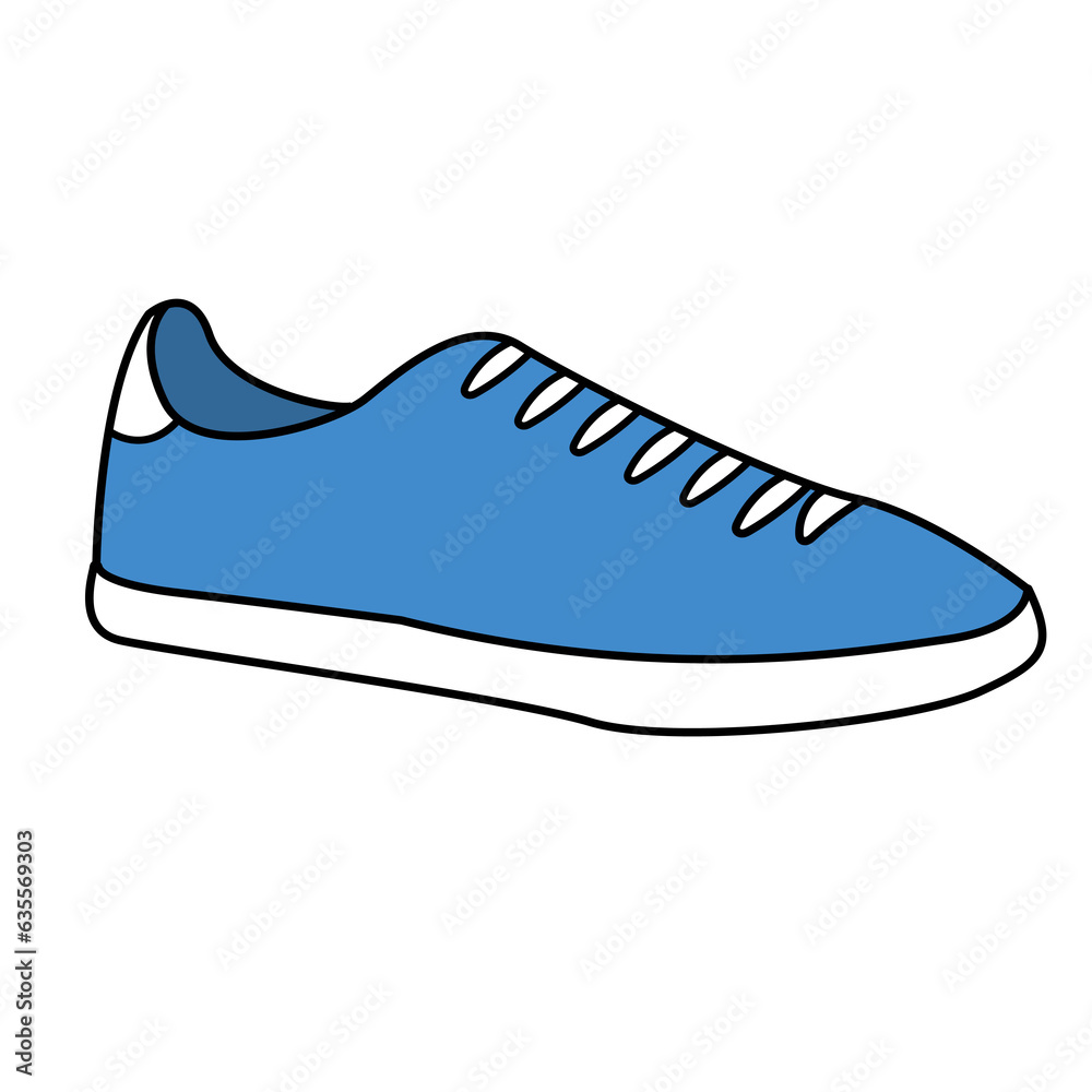 Blue Sneaker Design Side View Shoes Pair Collection Blue Sneaker Design Side View Shoes Pair Collection