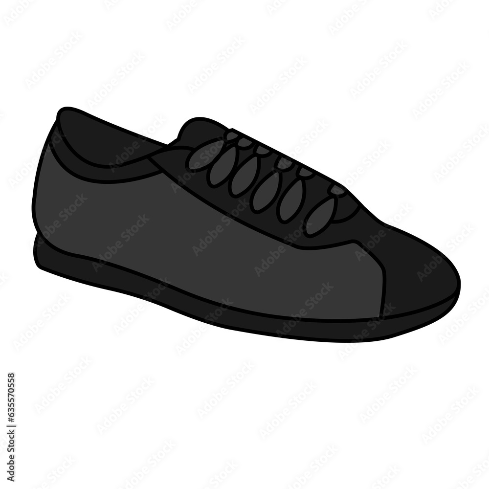 Black Sneaker Design Side View Shoes Pair Collection Black Sneaker Design Side View Shoes Pair Collection