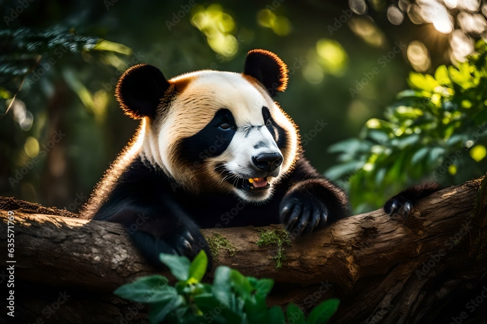 Obraz premium Giant panda bear, Generated using AI