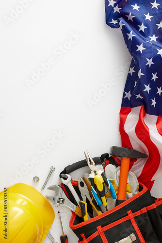 Fotografía Commemorate Labor Day with a vibrant banner
