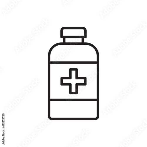 medicine bottle icon - pharmacy sing symbol vector icon