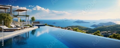 Canvastavla White hillside villa, poolside tranquility, and breathtaking sea vistas