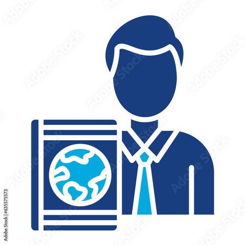 Travel Agent Male Icon