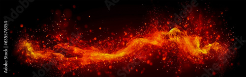 Fire spark overlay effect for a dramatic and mesmerizing visual effect. The burning fire flames with smoldering particles create an atmospheric and charming scene. glow adds a touch of mystery © Татьяна Мищенко