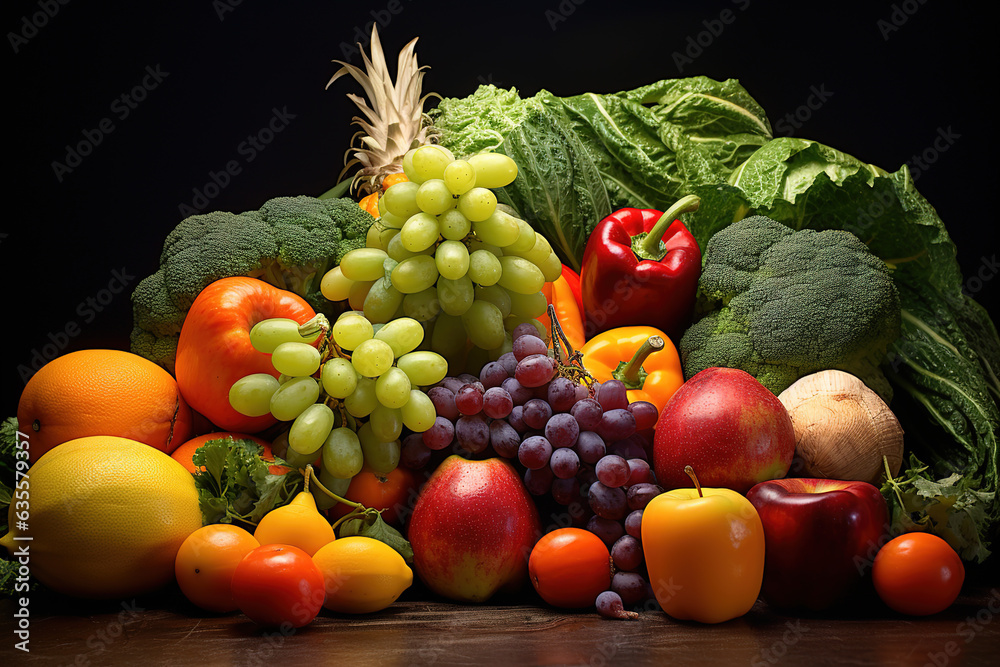 Assorted fresh fruits and vegetables Assorted fresh fruits and vegetables