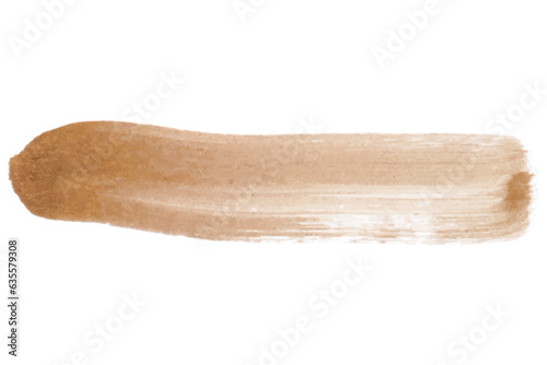 Golden watercolor vector brush, hand made golden brush, art brush..