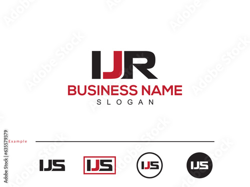 Creative Minimalist IJR ij Vector Letter Logo Template For Your Business photo