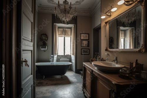Stylish apartment with a private bathroom in Donnalucata  Sicily  Italy  showcased in an editorial image taken on 26 April 2019. Generative AI