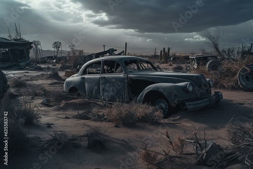 Desolate wasteland devoid of life. Generative AI