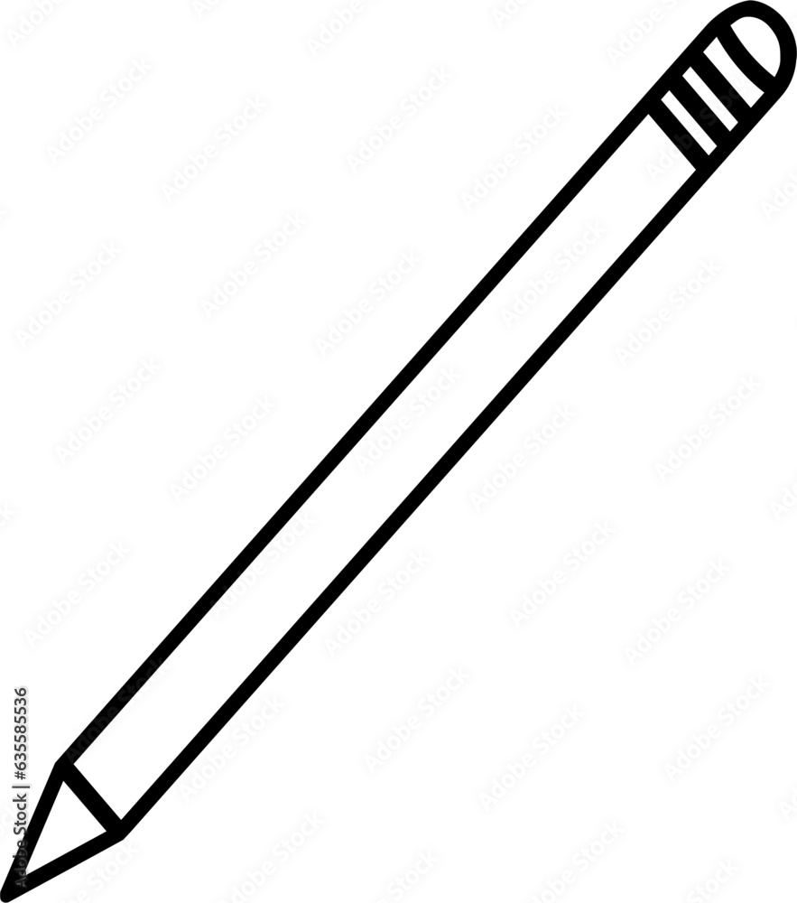 Pencil flat icon. A single symbol of graduation for web design or mobile app. Outline the logo of the school Pencil flat icon. A single symbol of graduation for web design or mobile app. Outline the logo of the school