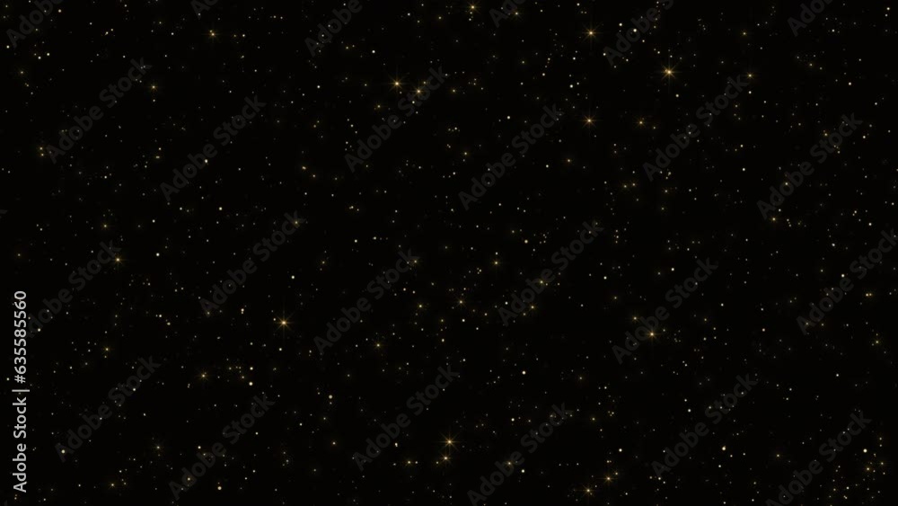 Golden awards dust glitter particles moving. Flash Stars Light. background rising 4K shiny starry. event, festival, music, show, party, Award, fashion. Glittering Particles Bokeh. New year Christmas