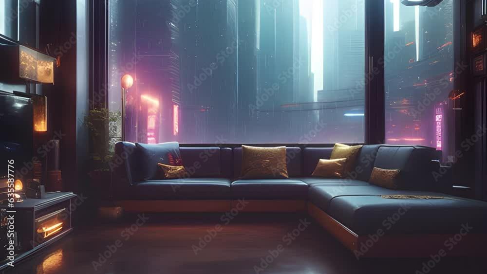 Animated Background Cyberpunk Mega Bundle, 5 Cyberpunk Animated Videos Vtuber Background Twitch Overlay Vtuber Room Cyberpunk Twitch Scene
