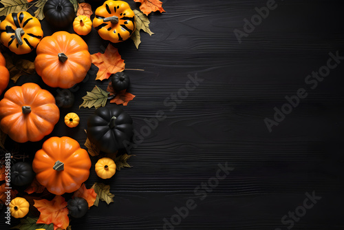 Halloween pumpkin frame. Generative AI