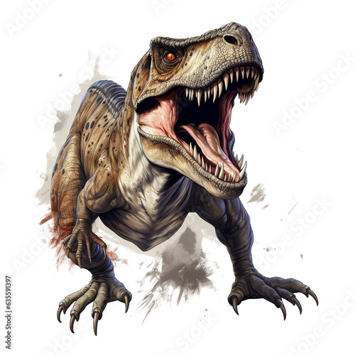 Ferocious Tyrannosaurus T-Rex on transparent background. © I LOVE PNG
