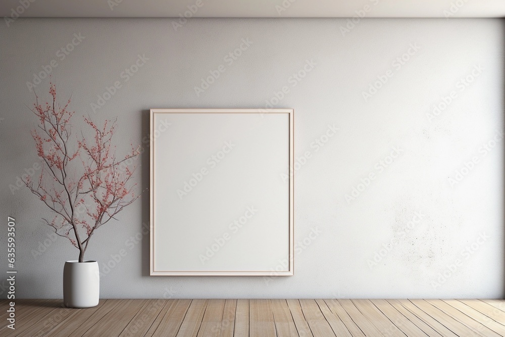 wall / modern living room with mockup frame wall / modern living room with mockup frame