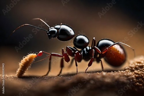 black ant on the ground © Fatima