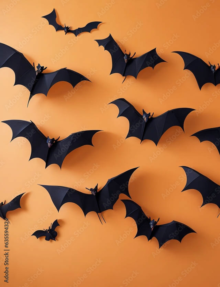 Flying Frenzy: Paper Bats Bring Halloween Decorations to Life