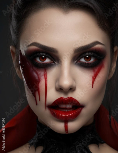 Blood-Red Elegance: Enchanting Vampire Lips for Halloween