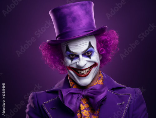 Halloween purple clown