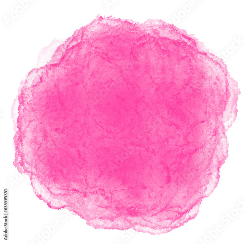 Pink watercolor round painted.