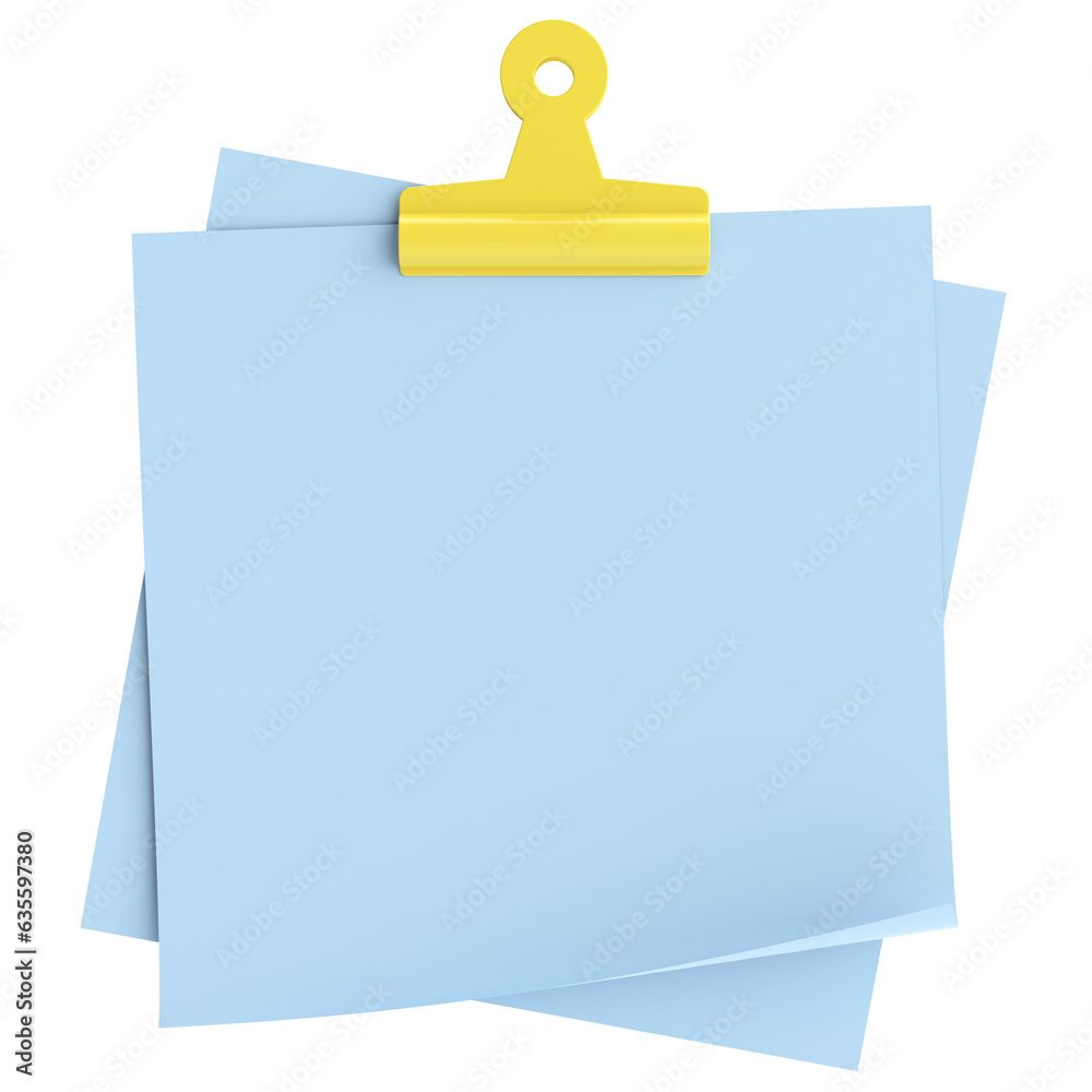 3D notepad. Sticky note. 3D illustration. 3D notepad. Sticky note. 3D illustration.