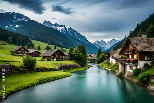 swiss alpine village © Zohair