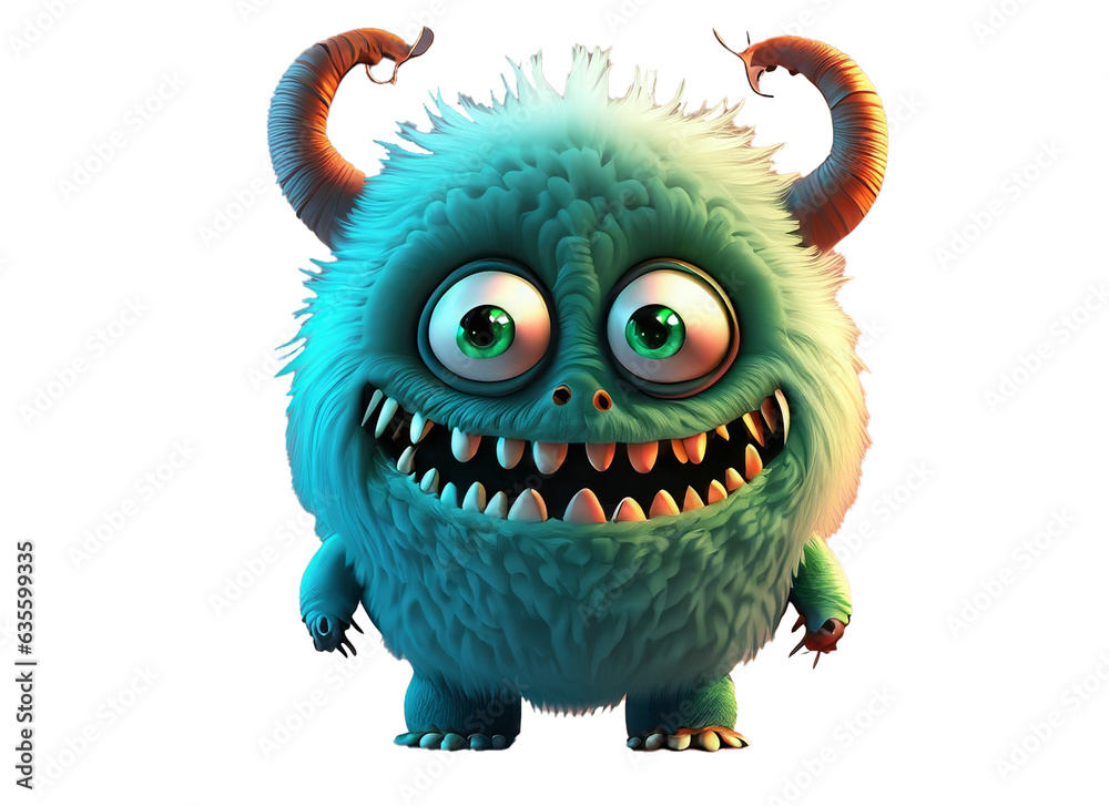 Naklejka premium 3d animal monster
