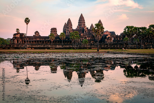 Angkor Wat in Cambodia is the largest religious monument in the world and a World Heritage Site.