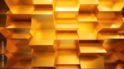 Golden 3d wall.