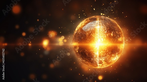Abstract background with a shining ball