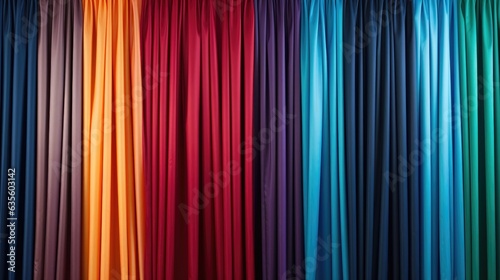 Multicolored curtain full screen