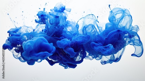 Blue ink underwater photo