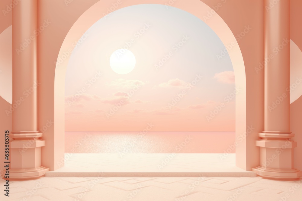 Intricate Arch types background. Generate Ai