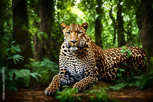 leopard on the rock