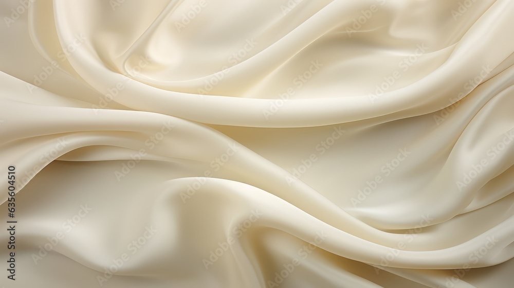 Waves of ivory satin fabric Waves of ivory satin fabric
