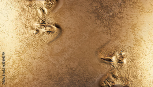 illustrazione di superficie metallica in ottone, bronzo grezza e con imperfezioni, full frame photo