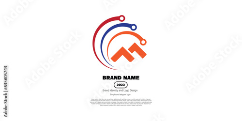 modern technology logo design for graphic designer or web developer