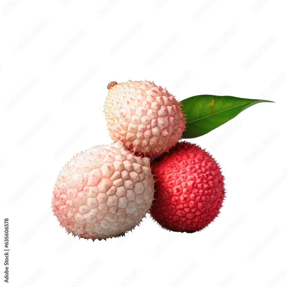 Fresh and ripe lychee isolated on transparent background Fresh and ripe lychee isolated on transparent background