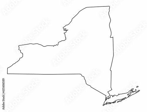 New York map outline