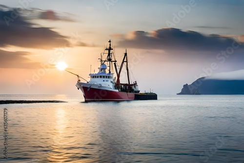 ship in the sea