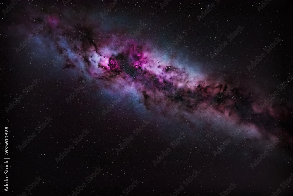 milkway space nebula galaxy cosmos constellations astrophoto - obrazy, fototapety, plakaty 