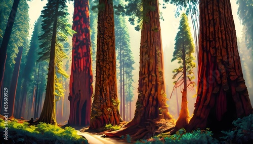 sunset forest